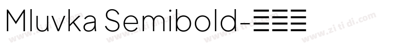 Mluvka Semibold字体转换